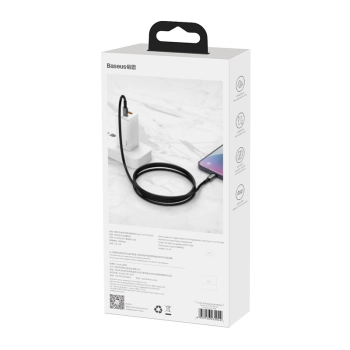 Kabel USB-C do USB-C Baseus Tungsten Gold, 100W,  2m (czarny)