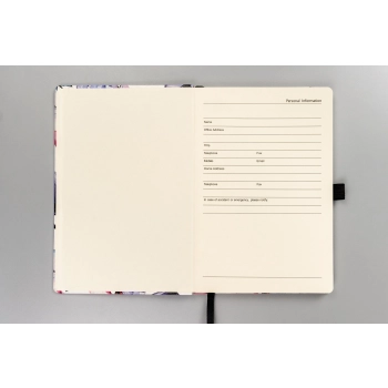Notatnik PETERSON A5 w kropki notes twarda oprawa z gumką planer 100 kartek