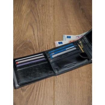 Skórzany portfel męski z systemem RFID - Rovicky