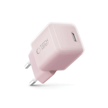 Ładowarka sieciowa Tech-Protect NCM25 USB-C PD 25W - różowa