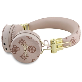 Guess słuchawki nauszne Bluetooth ENC    GUBH70EPOSMW brązowy/brown Peony Script Round Shape