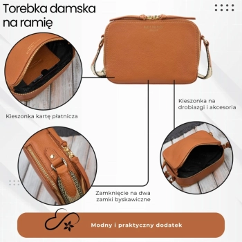 Torebka damska skórzana listonoszka na ramię Paolo Peruzzi