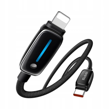 MCDODO ŁADOWARKA KABEL USB-C DO IPHONE LIGHTNING SZYBKIE ŁADOWANIE 1M LED