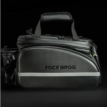 Torba rowerowa Rockbros A6-6 na bagażnik 35 l z rozkładanymi kieszeniami - czarna