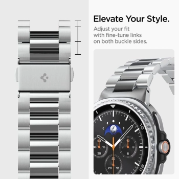 Pasek Spigen Modern Fit Band na Samsung Galaxy Watch 40 / 44 / 46 mm - srebrny