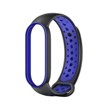 Beline pasek Design Mi Band 7/6/5czarno-niebieski /black-blue