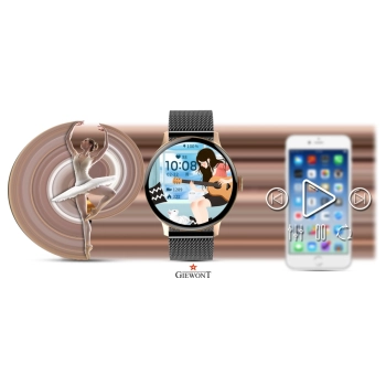 Smartwatch Damski GIEWONT Złoto do codziennego noszenia