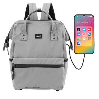 Plecak Himawari wodoodporny z USB na laptopa 40x30x20 pojemny podróżny