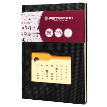 Elegancki Notes Notatnik Planer B6 PETERSON w Kropki Twarda Okładka +