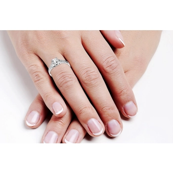 Pierścionek z brylantem laboratoryjnym 0,50ct F/VS1