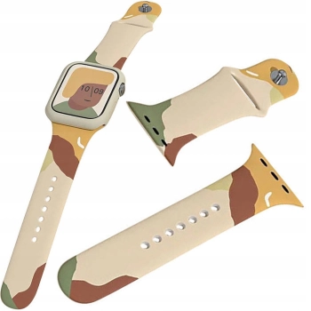 Strap Moro opaska do Apple Watch 9 / 8 / 7 / 6 / SE / 5 / 4 / 3 / 2 (41mm / 40mm / 38mm) silikonowy pasek bransoletka do zegarka wzór 1
