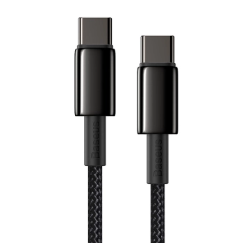 Kabel USB-C do USB-C Baseus Tungsten Gold, 100W,  2m (czarny)