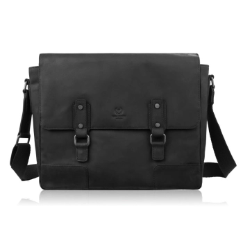 Torba skórzana męska vintage Paolo Peruzzi na ramię laptopa
