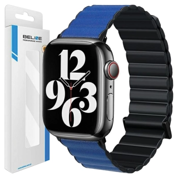 Beline pasek Apple Watch Magnetic Pro42/44/45/49mm czarno/niebieski  black/blue box