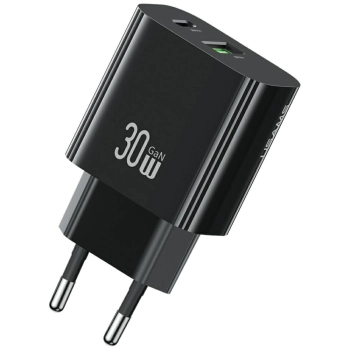 Ładowarka sieciowa USAMS CC316 T65 30W   1xUSB-C 1xUSB-A Fast Charging czarny