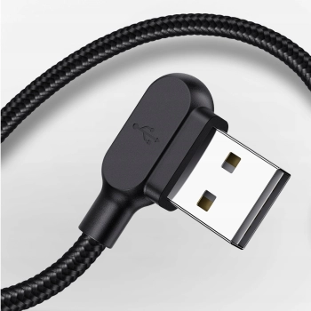 MCDODO KABEL KĄTOWY 90° LIGHTNING DWUSTRONNY DO IPHONE 11 12 13 14 LED 3M