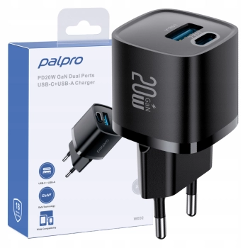 PALPRO SZYBKA ŁADOWARKA DO TELEFONU 2X USB-C USB-A KOSTKA DO ŁADOWARKI 20W