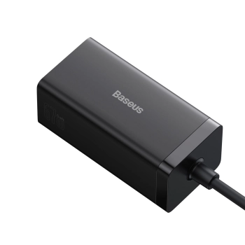 Ładowarka sieciowa GaN5 Baseus CCGP110201 HUB HDMI 2x USB-C / USB-A / HDMI 4K 30Hz 1,5m - czarna + kabel USB-C - USB-C 100W 1m
