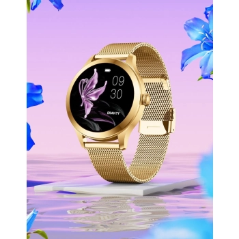 Smartwatch Gravity Biało Złoty 2 Paski GT25-2 PRO