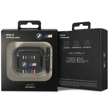 BMW BMA322SWTK AirPods 3 gen coverczarny/black Multiple Colored Lines