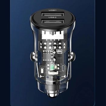 USAMS Ład. sam. C31 3A 2xUSB-AFast Charge czarny/black CC162CC01(US-CC162)