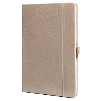 Notes notatnik A5 planer dziennik w linie z gumką PETERSON beżowy