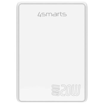 Ładowarka sieciowa 4smarts FlatPlug Duos 20W GaN USB-C + USB-A biały