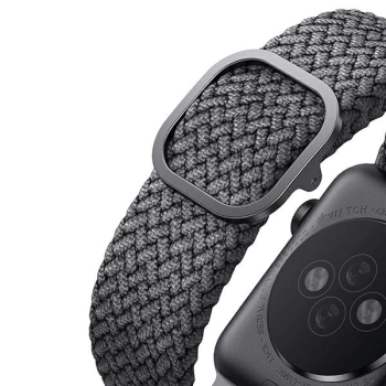 UNIQ pasek Aspen Apple Watch 40/38/41mmSeries 1/2/3/4/5/6/7/8/9/SE/SE2 Braided szary/granite grey