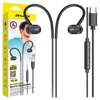 AWEI słuchawki stereo TC-6 USB-Cczarny/black