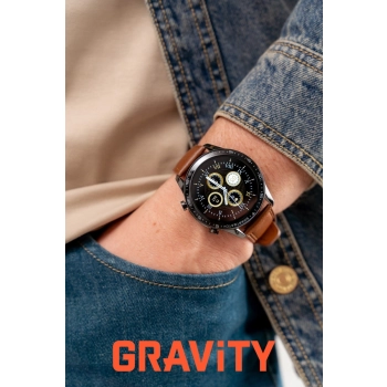 Smartwatch Gravity Srebrny 2 Paski GT10-8