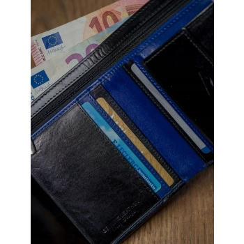 ROVICKY klasyczny portfel męski skórzany RFID stop