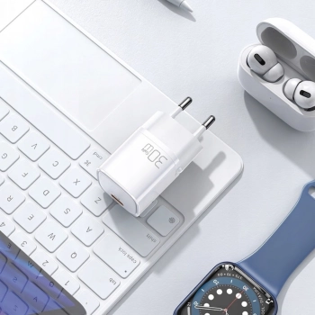 MCDODO SZYBKA ŁADOWARKA SIECIOWA DO TELEFONU ZASILACZ USB-C GAN PD QC - 30W