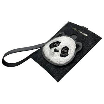 Nimmy Zestaw 3w1 torebka na telefon +    portfel + etui na lokalizator czarny/black Big Eyed Pet 2.0 Panda