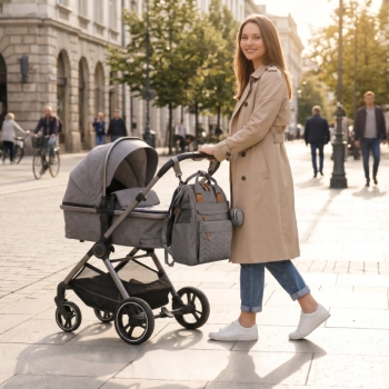 Plecak do wózka torba dla mamy pojemny wielofunkcyjny mommy bag Peterson