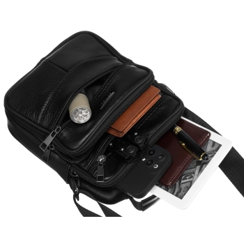 ROVICKY torba męska skórzana mała saszetka listonoszka crossbody na ramię
