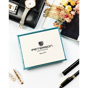 Portfel damski skórzany na bigiel elegancki antykradzieżowy na karty