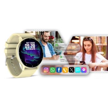 Smartwatch GIEWONT Ecru do codziennego noszenia i sportu