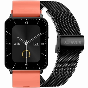 Smartwatch Gravity Czerwono Czarny 2 Paski GT17-10