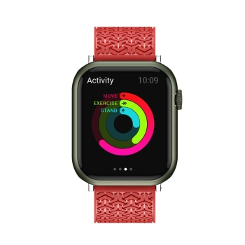 Watch Strap Y pasek do Apple Watch 7 / 6 / 5 / 4 / 3 / 2 / SE (45 / 44 / 42mm) opaska bransoleta do zegarka czerwony