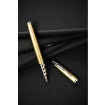 Długopis metalowy automatyczny PETERSON czarny wkład wymienny + pudełko na