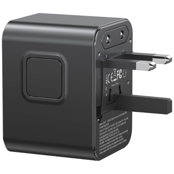 Ładowarka sieciowa USAMS Travel Adapter  CC308 USB-C + USB-A 17W 4w1 US/AU/EU/UK czarny