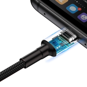 Kabel USB do USB-C Baseus Cafule Huawei SuperCharge, QC 3.0, 5A 1m (czarno-szary)