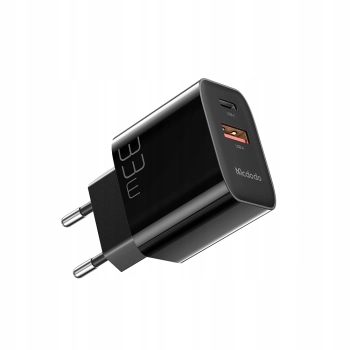 MCDODO ŁADOWARKA SIECIOWA + KABEL 1,2 M DO ŁADOWANIA 2X USB USB-C PD 33W