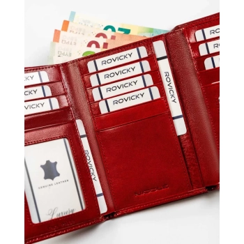 PORTFEL Damski skórzany Z211416 RED