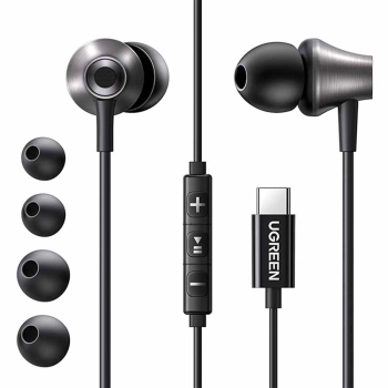 Słuchawki przewodowe UGREEN EP105 jack 3,5mm (czarne)