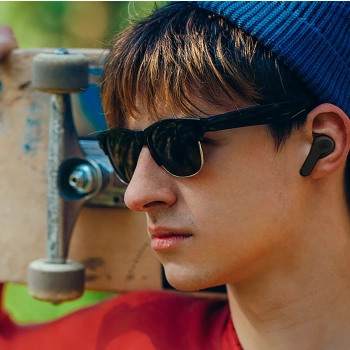Słuchawki JBL Wave Beam bezprzewodowe dokanałowe Bluetooth 5.2 IP54 IPX2 - czarne