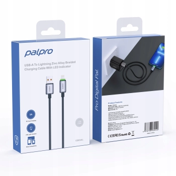 PALPRO KABEL USB-A LIGHTNING SZYBKIE ŁADOWANIE DO APPLE IPHONE 12 13 14 1M