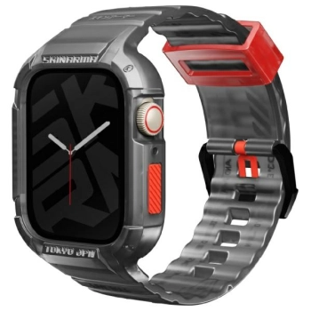 Skinarma pasek+etui Saido 2in1 Apple     Watch 45/44mm dymny/smoke