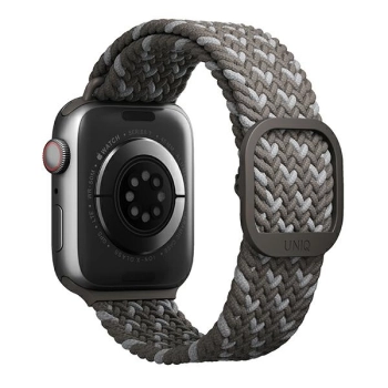 UNIQ pasek Aspen Apple Watch 44/42/45 mmSeries 1/2/3/4/5/6/7/8/9/SE/SE2 Braided DE szary/pebble grey