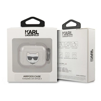 Karl Lagerfeld KLA3UCHGS AirPods 3cover srebrny/silver Glitter Choupette